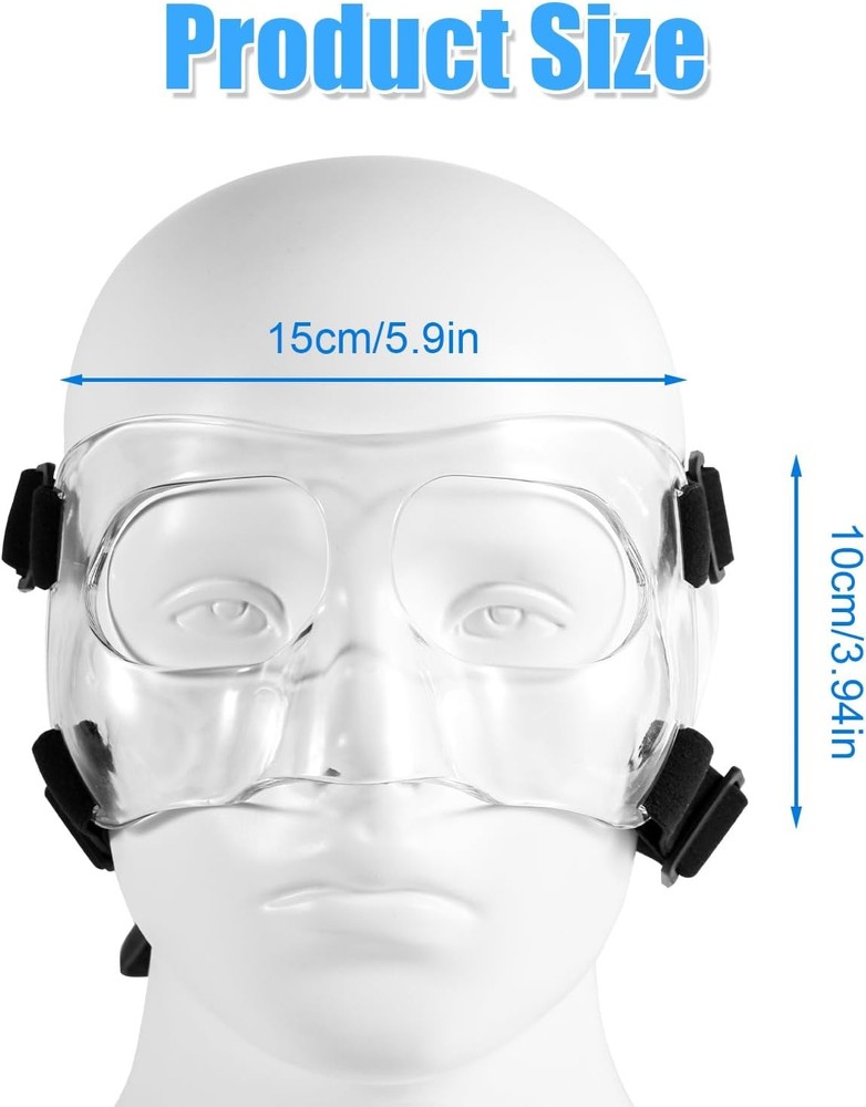Nose Guard for Broken Nose, Adjustable Face Shield Breathable Transparent...
