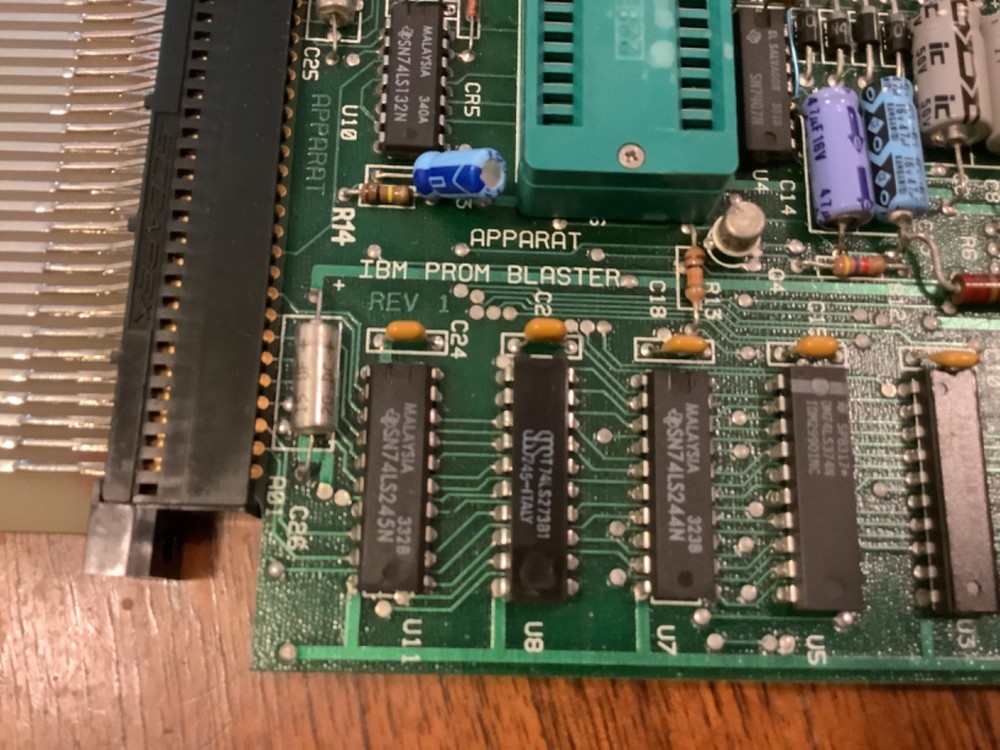 Vintage Apparat IBM Blaster programmer w/ 28 pin Textool socket & Extender Card