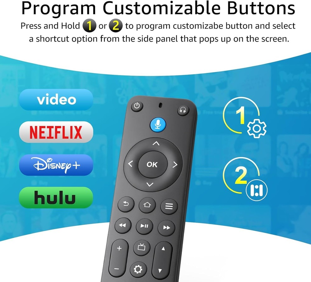 Replacement Voice Remote Control for Fire Stick/Amazon Smart TVs(1st /...