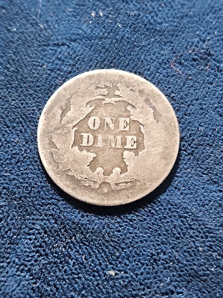 US One Dime 1875 as pictuerd
