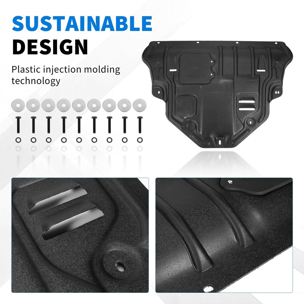 Front Lower Engine Splash Shield Compatible with Jeep Cherokee 2019 2020 2021...