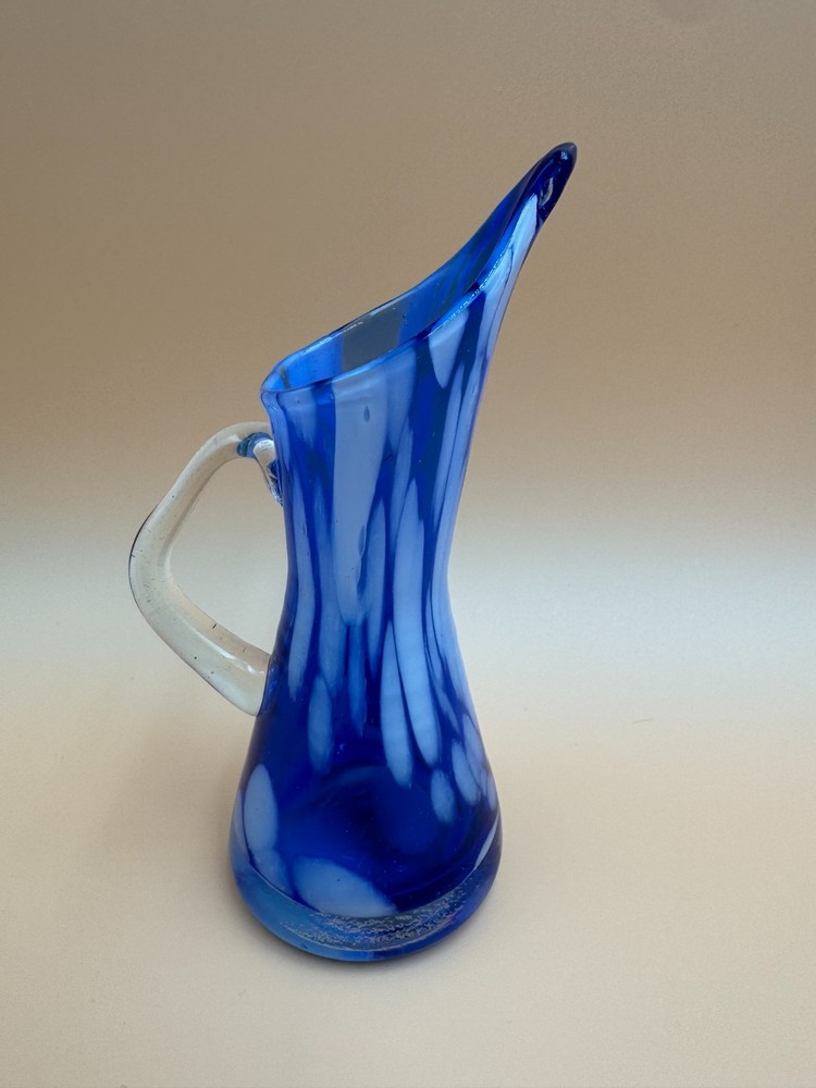 Mini pitcher blown glass, very solid, great weight, beautiful