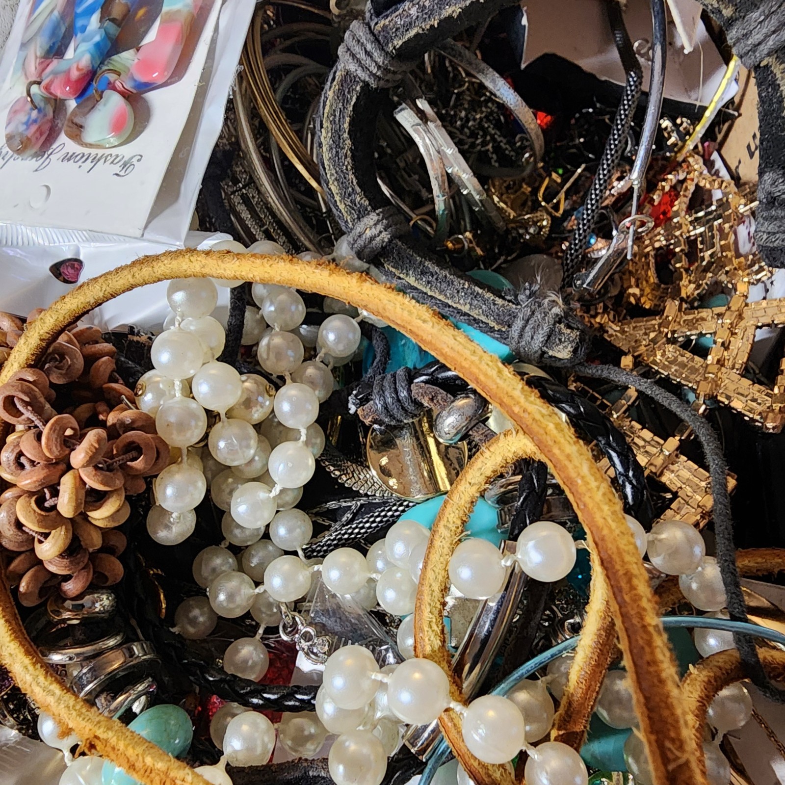 Medium Flat Rate Jewelry Lot Junk Craft Harvest STUFFED FULL