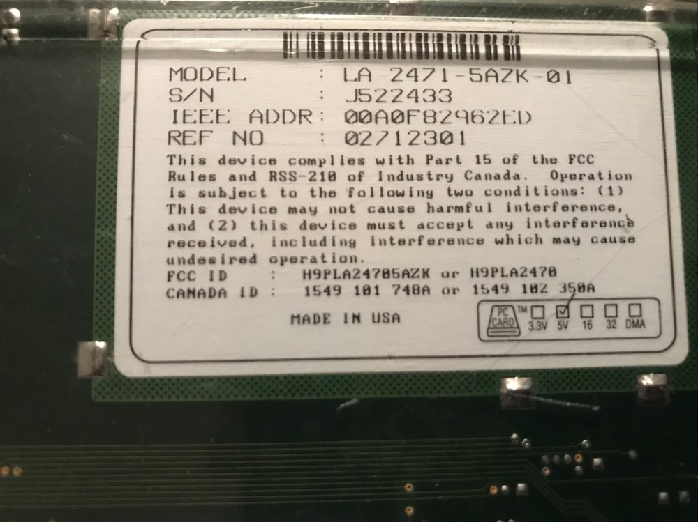 Spectrum 24 Wireless LAN Adapter LA2471