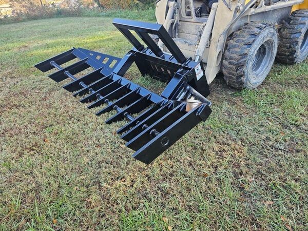96" Severe Duty Root Rake/skidsteer/tractor Universal Hookup