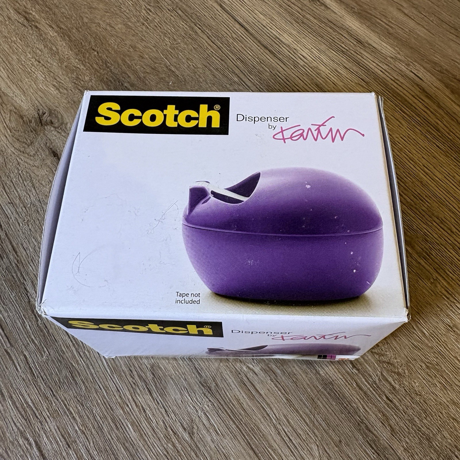 2012 Karim Rashid Pebble Designer Frutiger Aero Purple Scotch Tape Dispenser NOS