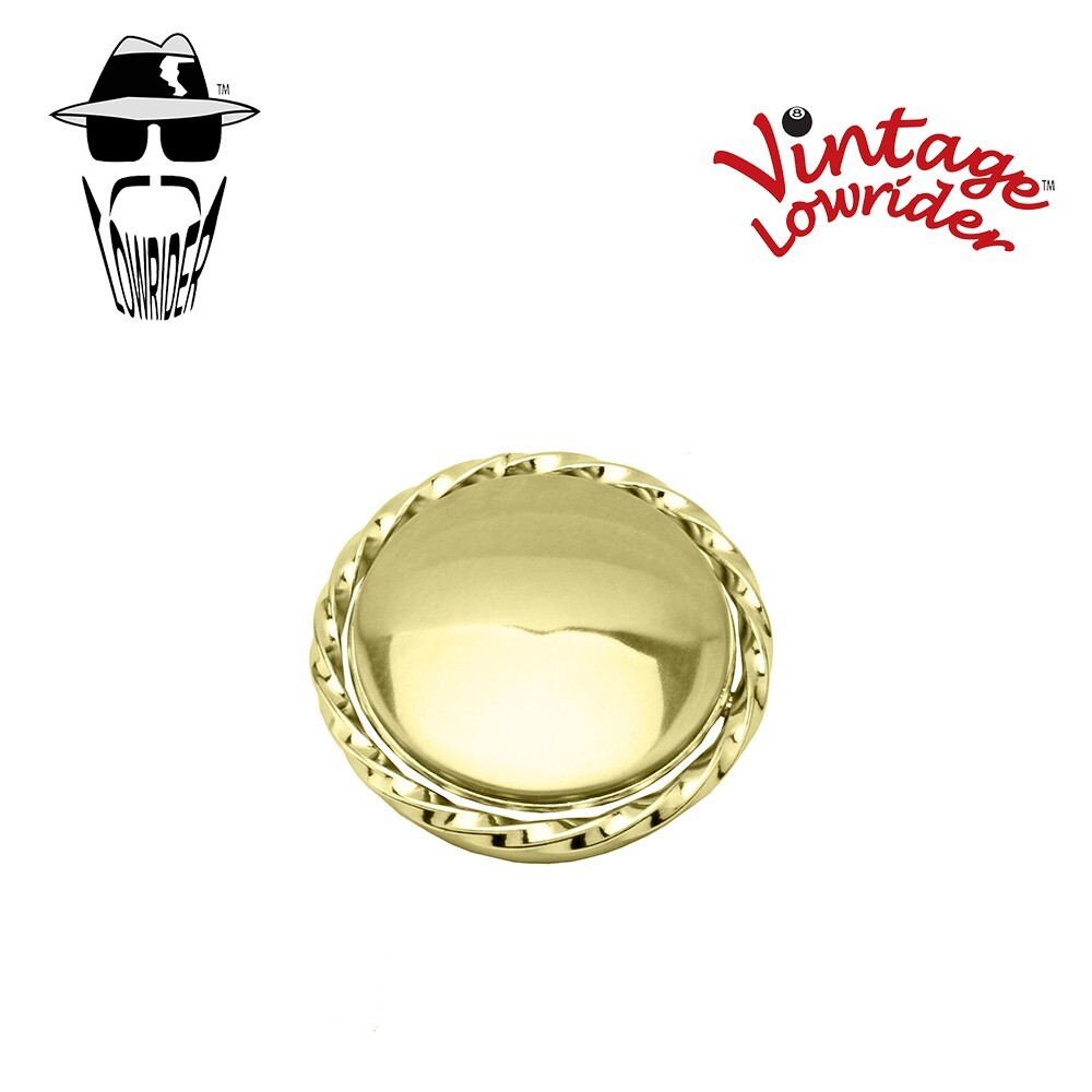 VINTAGE LOWRIDER BICYCLE UNIVERSAL SINGLE SQUARE TWISTED BOLT COVER GOLD.