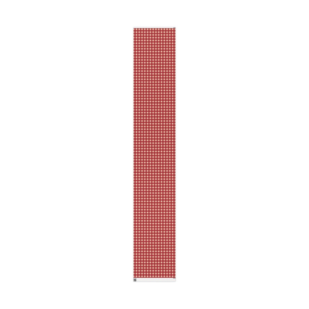 Red And Tan Gingham With Star Print Wrapping Papers