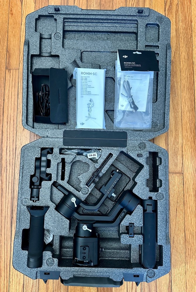 DJI Ronin-SC Motorized Gimbal Stabilizer & Panasonic Control Cable-Excellent
