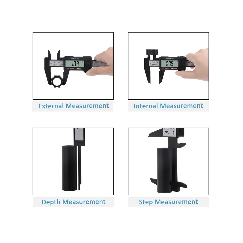 Digital Caliper, Adoric 0-6" Calipers Measuring Tool - Electronic Micrometer ...
