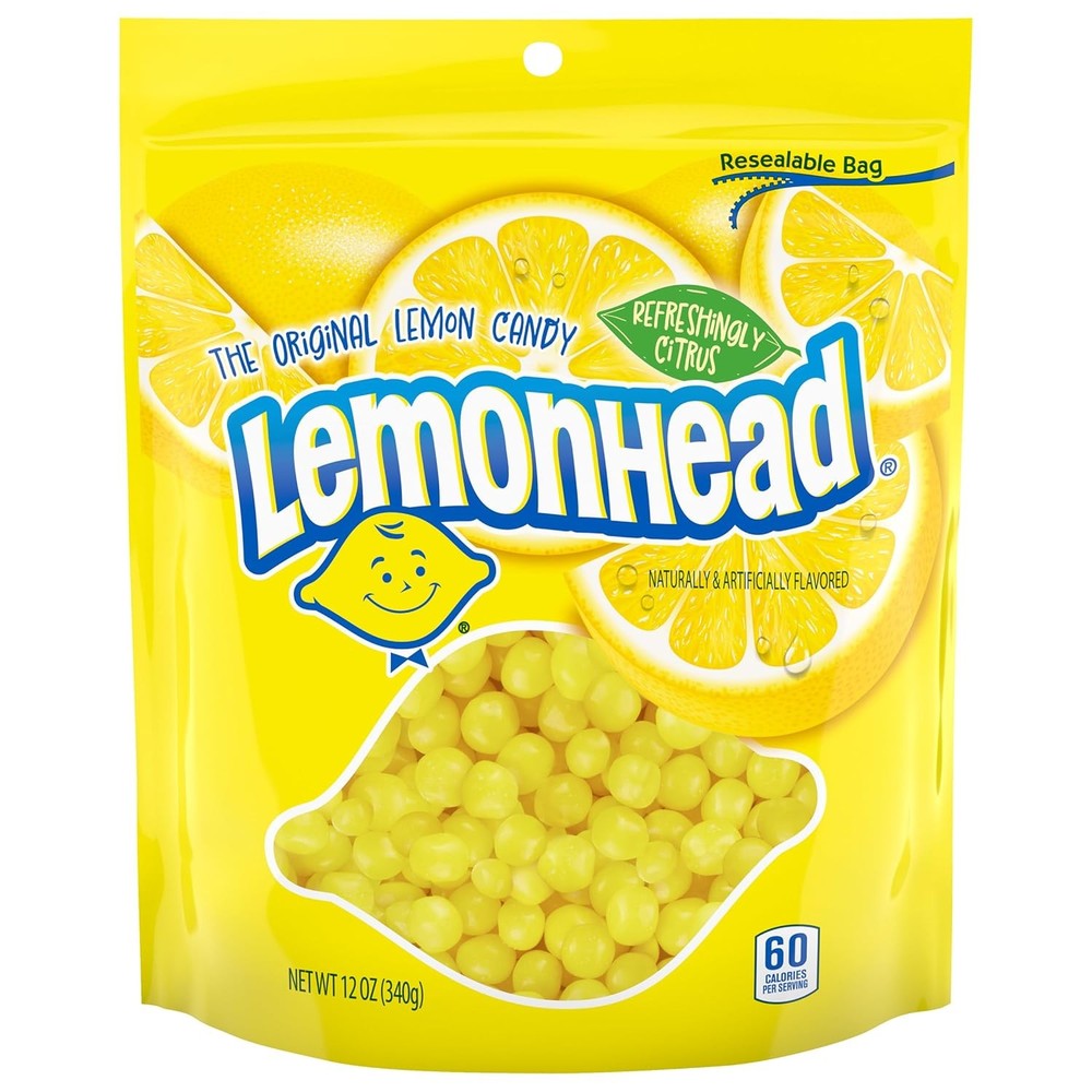 Lemonhead Candy Lemon Flavor 12oz Pack Bag