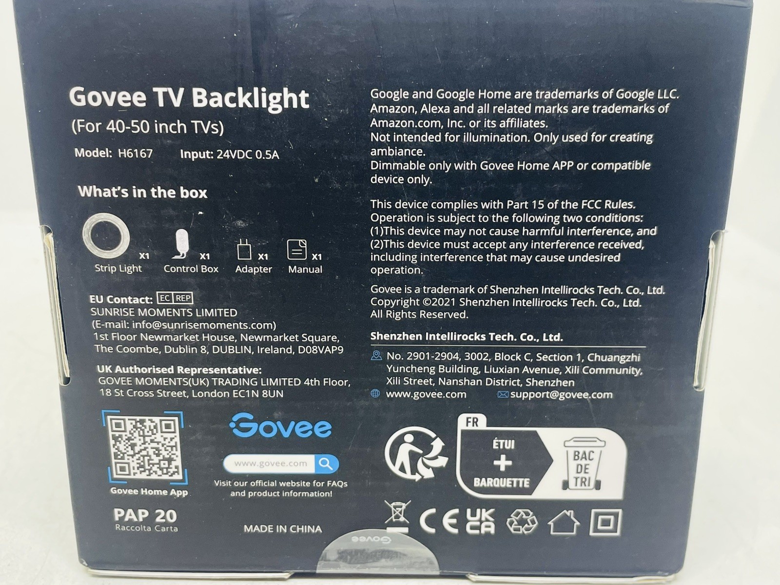 Govee TV LED Backlight Strip RGBIC Smart LED Backlight for 40-50 in. TVs H6167