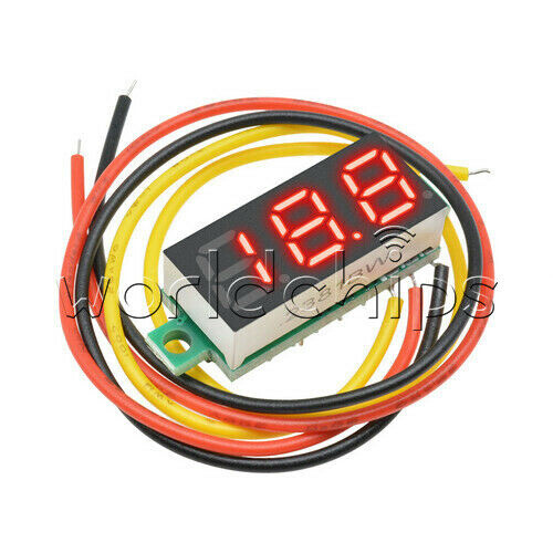 10X DC 0-100V Mini 0.28 inch 3-Digital Voltmeter Led Voltage Panel Meter 3-Wire