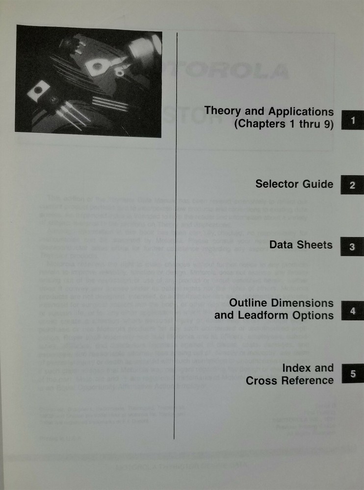 USED 1991 Motorola Thyristor Device Data Rev 3