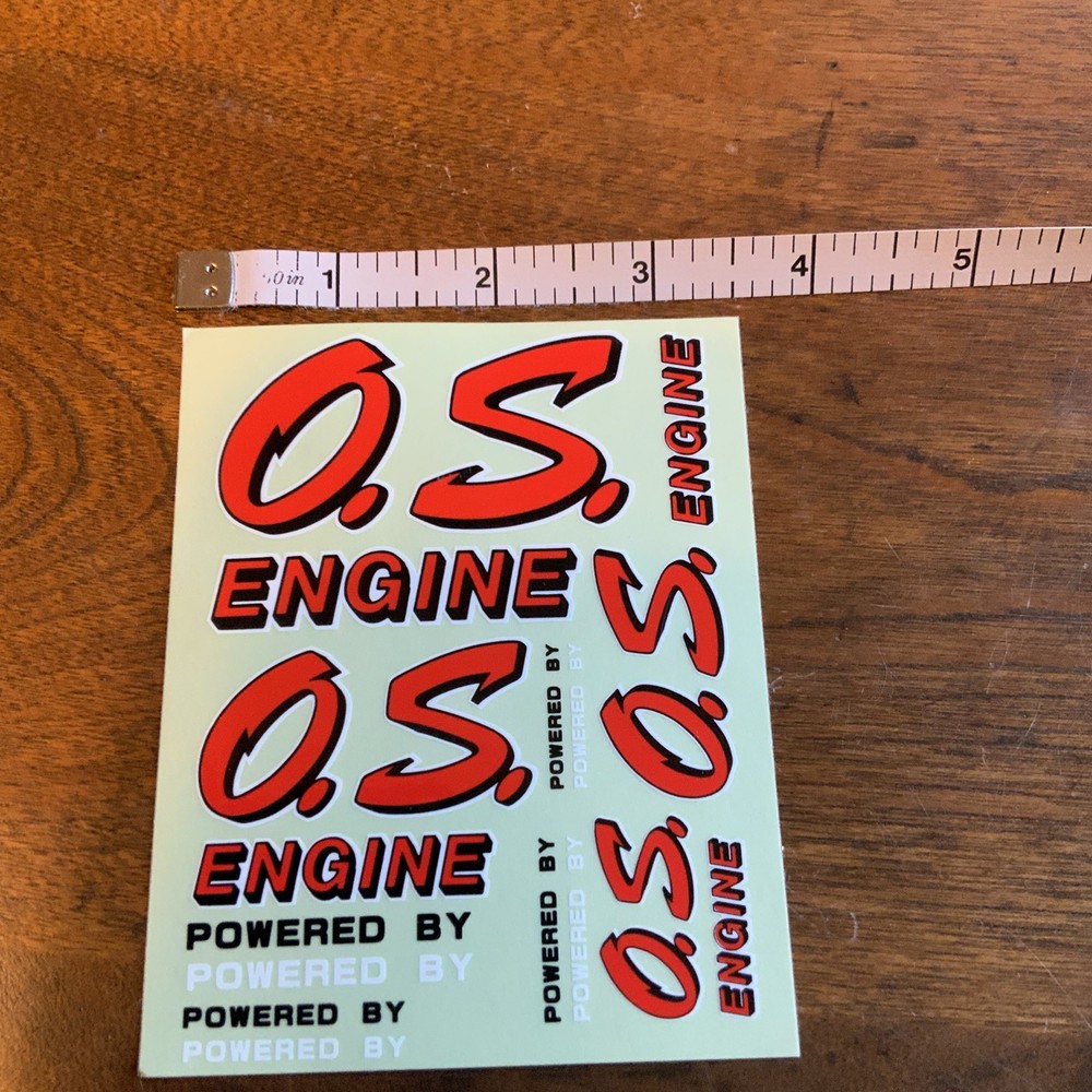 Vintage O.S. ENGINES Decal Sheets & Engine mount Template