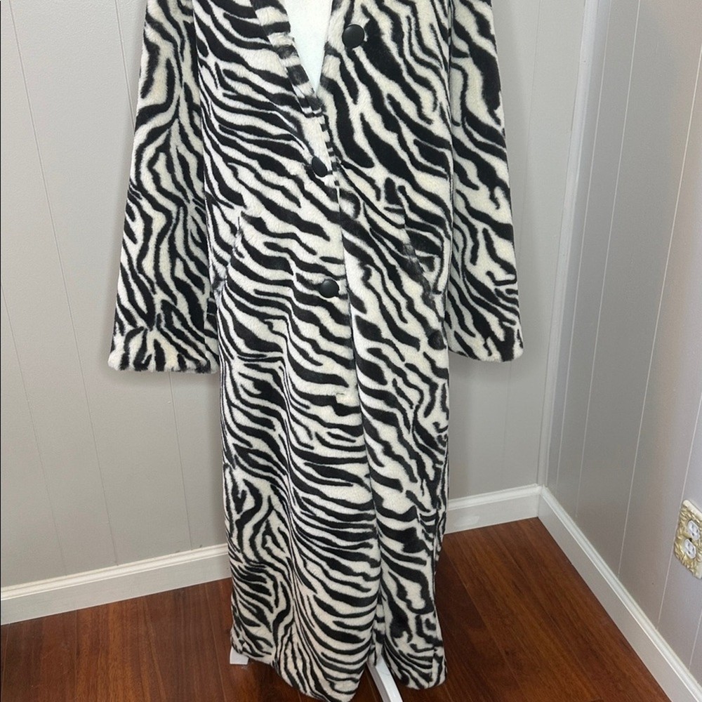 NWT Free People Perfect Zebra Maxi Jacket Size Medium