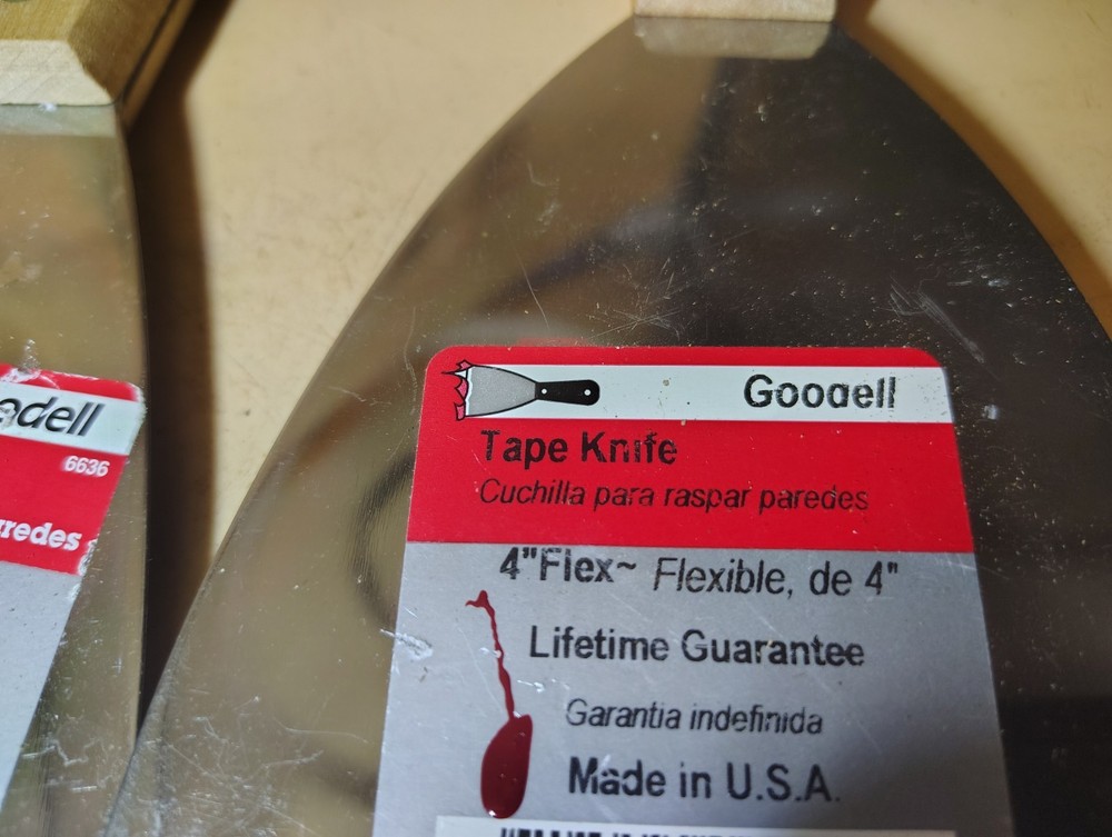 Goodell Putty,Wall,Tape Knife 3pc