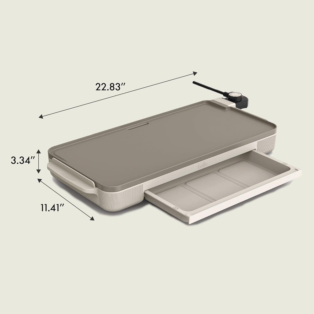 "Presto Electric Griddle With Removable Handles, Black, Black "
