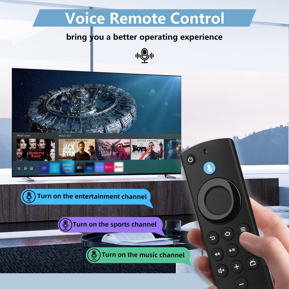 Remote Control Replacement Compatible with Fire Series Smart TV 4K, BLACK