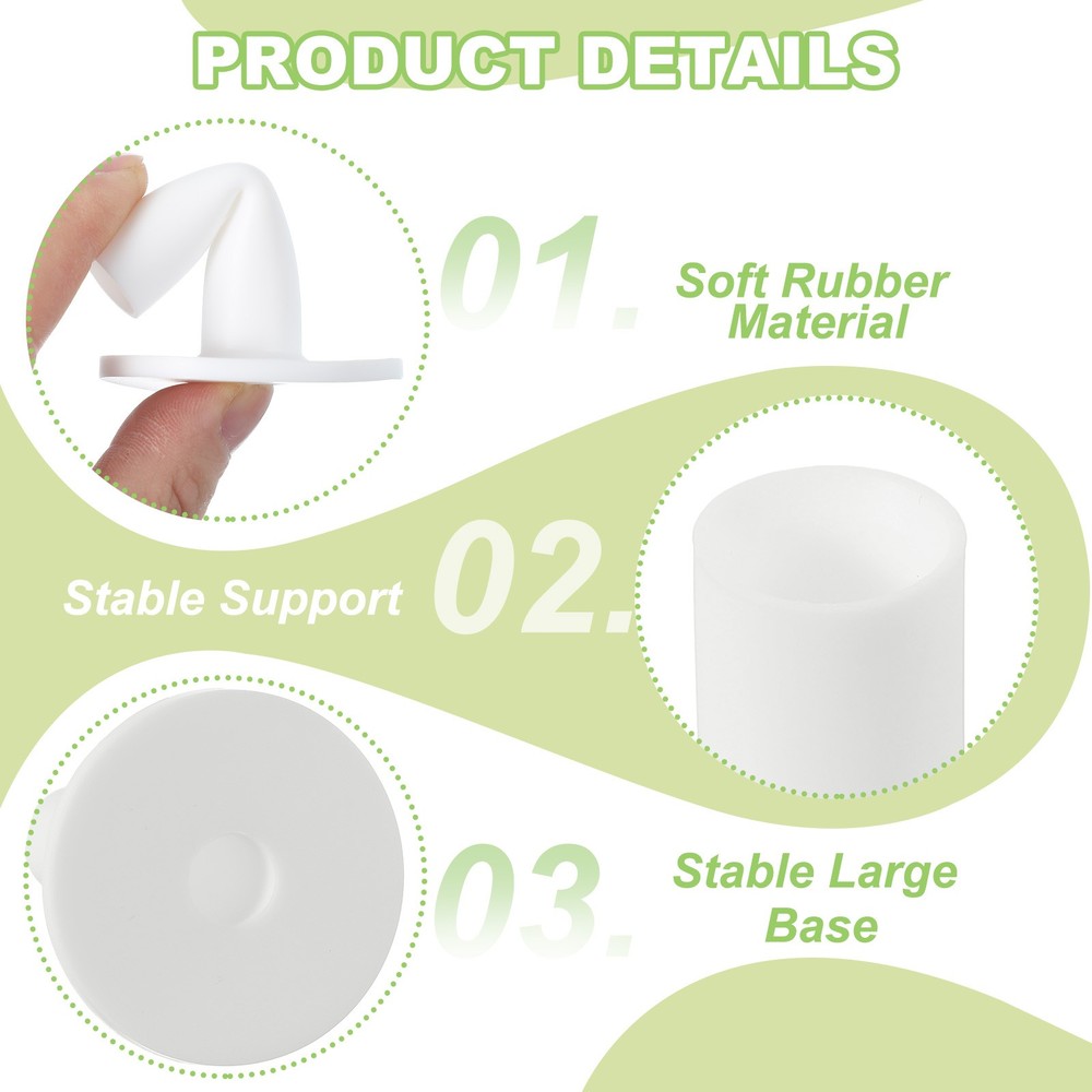5 Pack Rubber Golf Tee 1 Inch Golf Tees Training Tee White