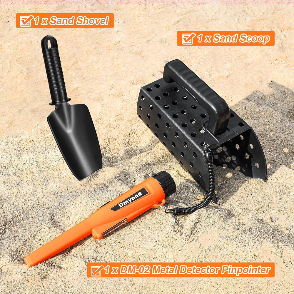 Metal Detector Pinpointer & Accessories Kit, Waterproof Handheld Pin Pointer Wan