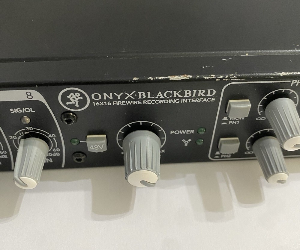 Mackie Onyx Blackbird Firewire Recording Interface 8 Mic Inputs Working