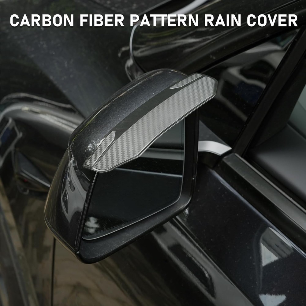 2PCS Universal Snap-On Side Mirror Rain Guards | Car Mirror Rain Visor Eyebrow C