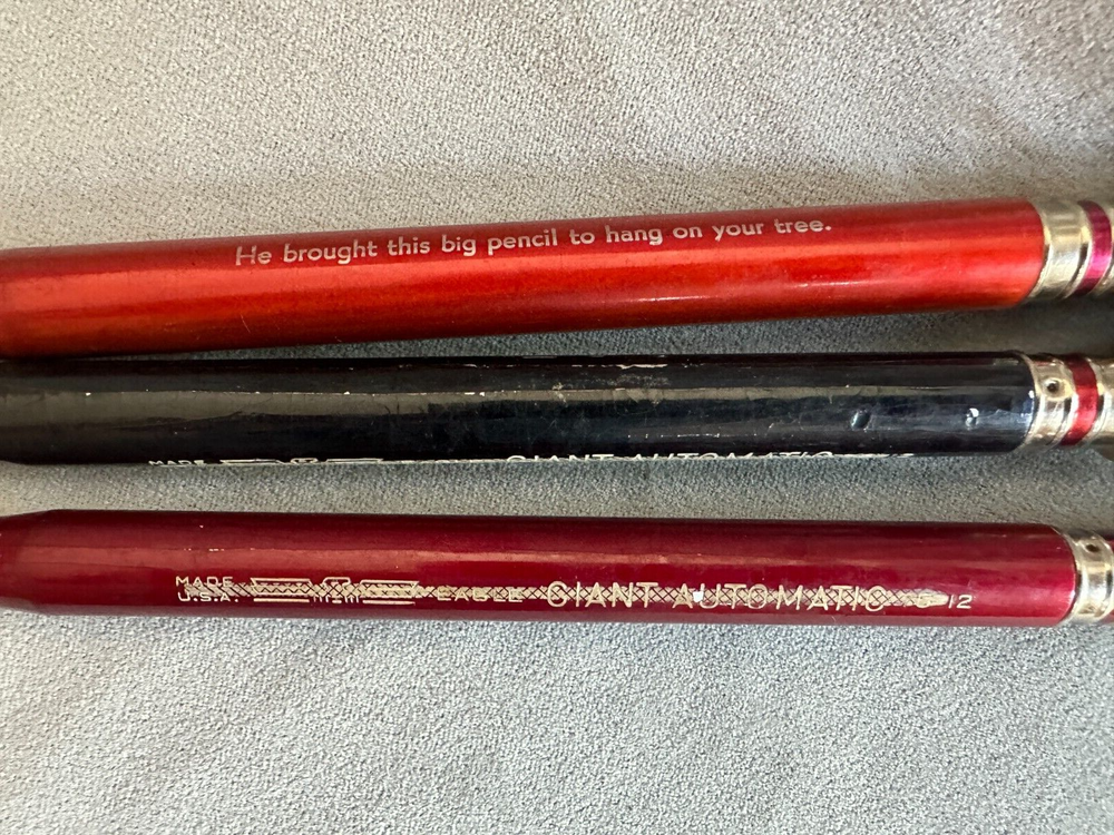 Three Vintage Large Mechanical Pencils