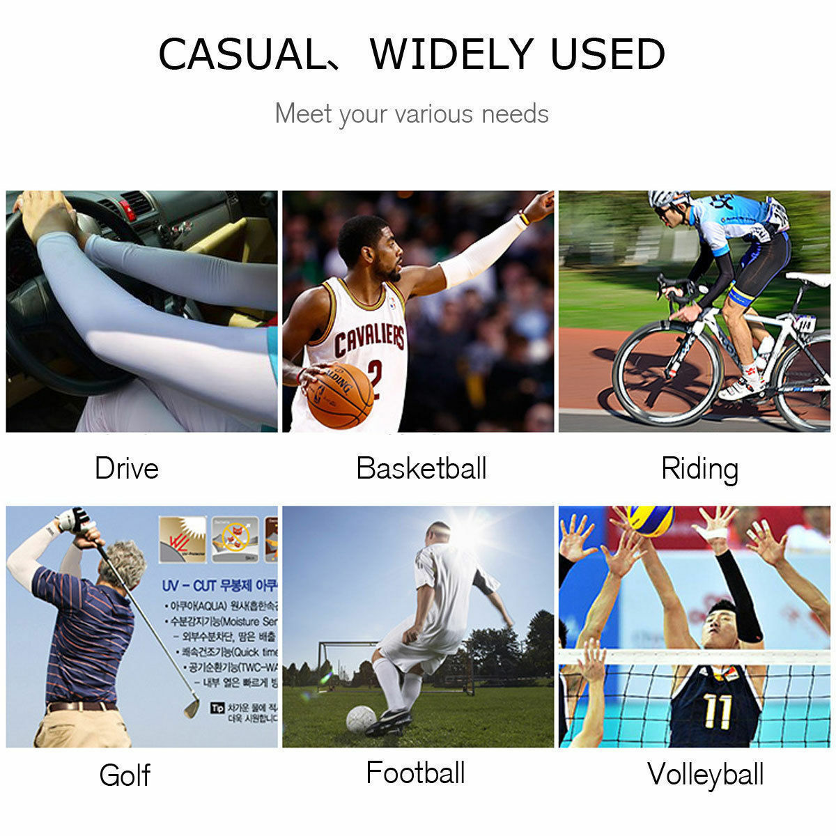 10 pairs (20 pcs) Cooling Arm Sleeves Cover UV Sun Protection Sport Outdoor Golf