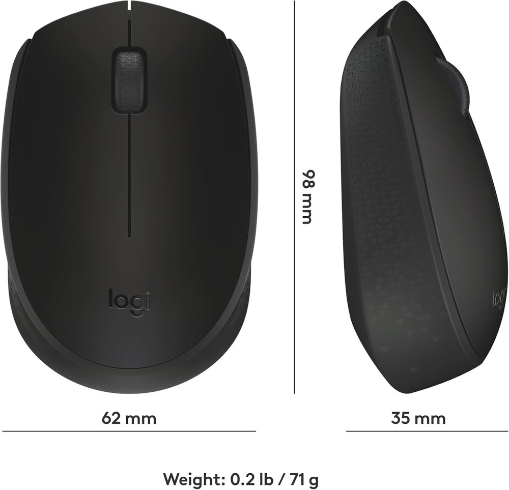 Logitech M170 - Lightweight Wireless Mouse with 33ft Range & 800 DPI Sensitivity