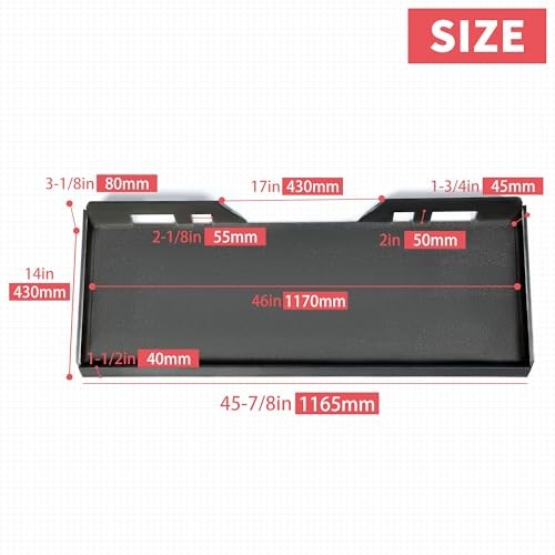 1/2" Skid Steer Mount Plate Quick Tach Attachment Loader 1 piece 1/2" thick