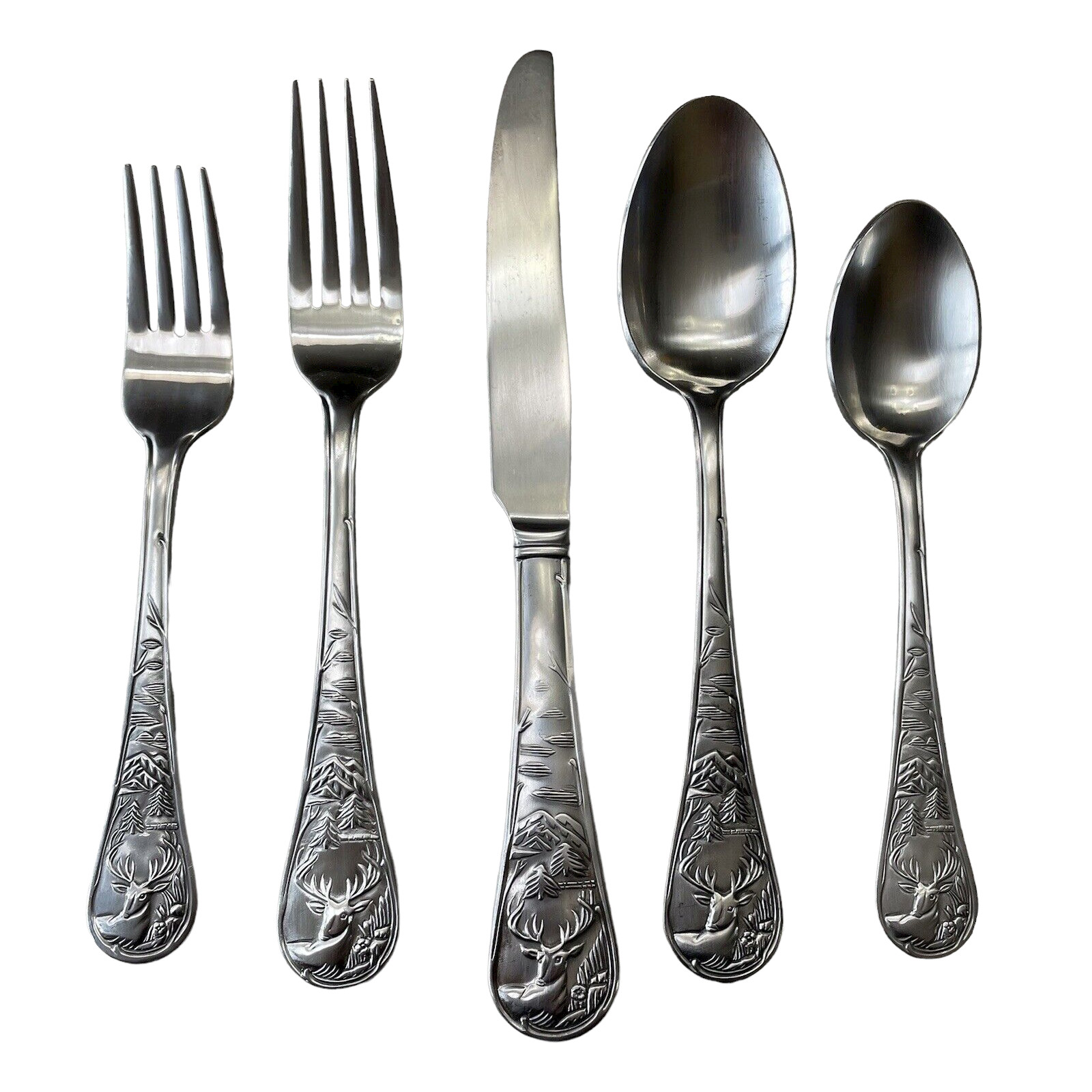 Cambridge Silversmiths Deer Stainless Steel 20pc Flatware Set (Service for Four)