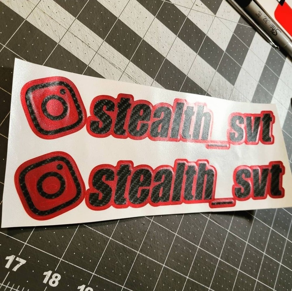 Custom instagram name handle decal stickers sets ig name tags