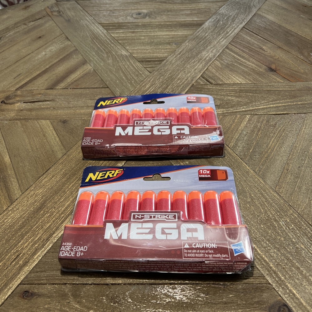 2 Nerf Mega Darts 10-Dart (20 Total) refill pack N-strike