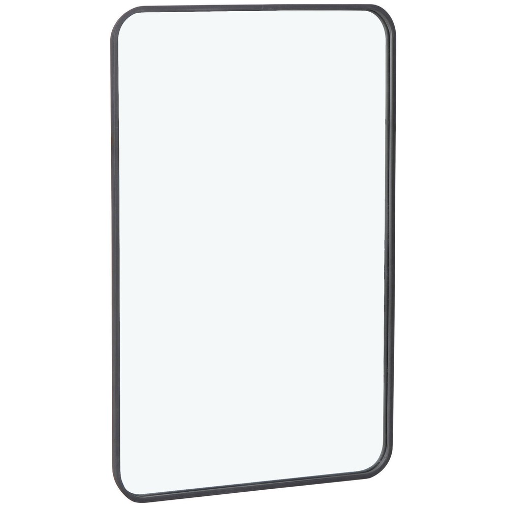 2X Rectangular Wall Mirror 24" x 36" Bathroom Mirror Black Metal Framed