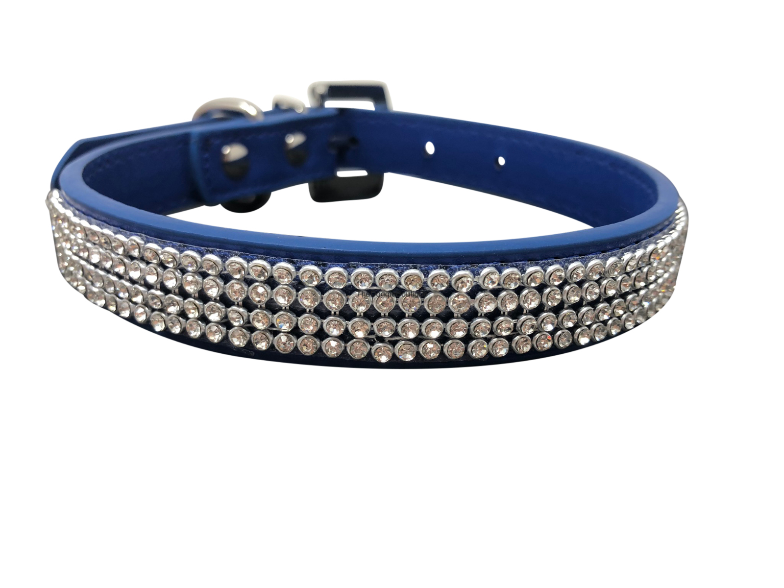 Dog Collar Rhinestone Glitter Bling Adjustable Sparkle Faux Leather XS S M L