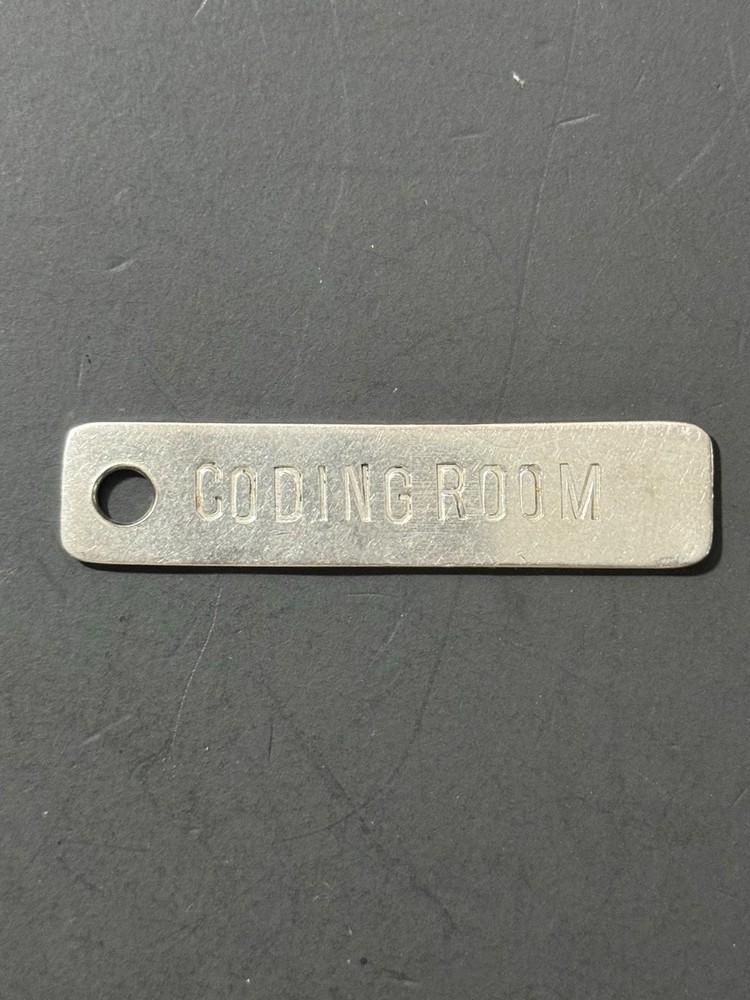 Vintage Coding Room Data Plate