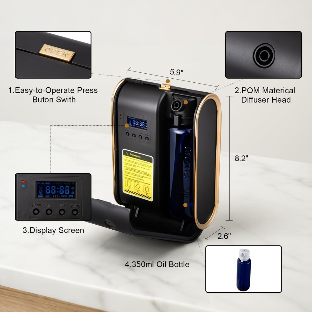 Home Bluetooth Smart Waterless Aromatherapy Machine, Essential Oil Diffuser, ...