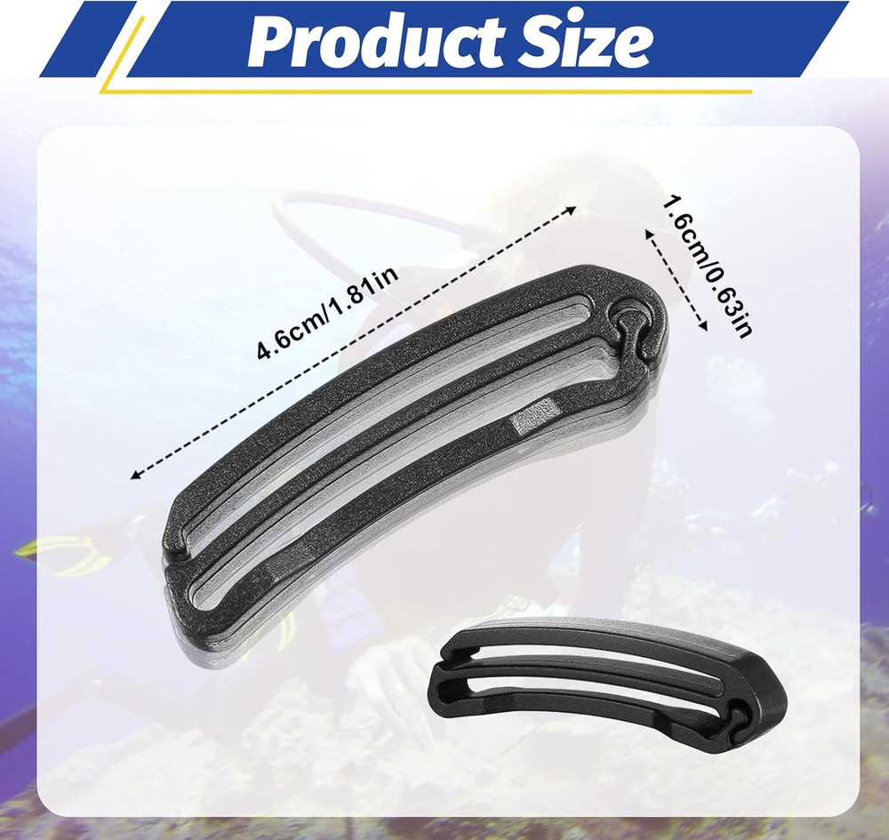 12Pcs Backpack Webbing Strap Belt, Backpack Strap Clip Plastic Tri Glide Slide B