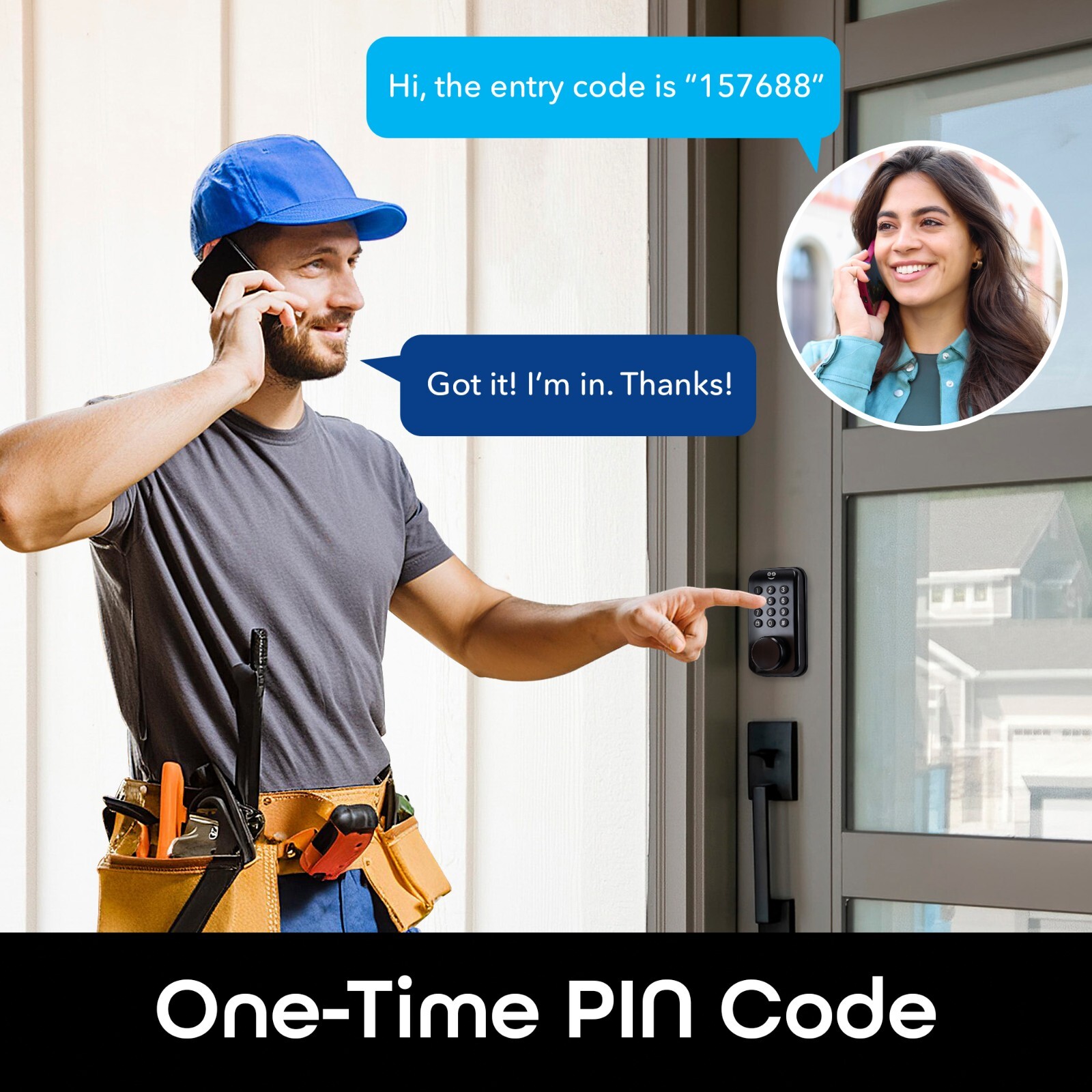 Geeni Keyless Entry Door Lock with Keypad, Smart Locks for Front Door