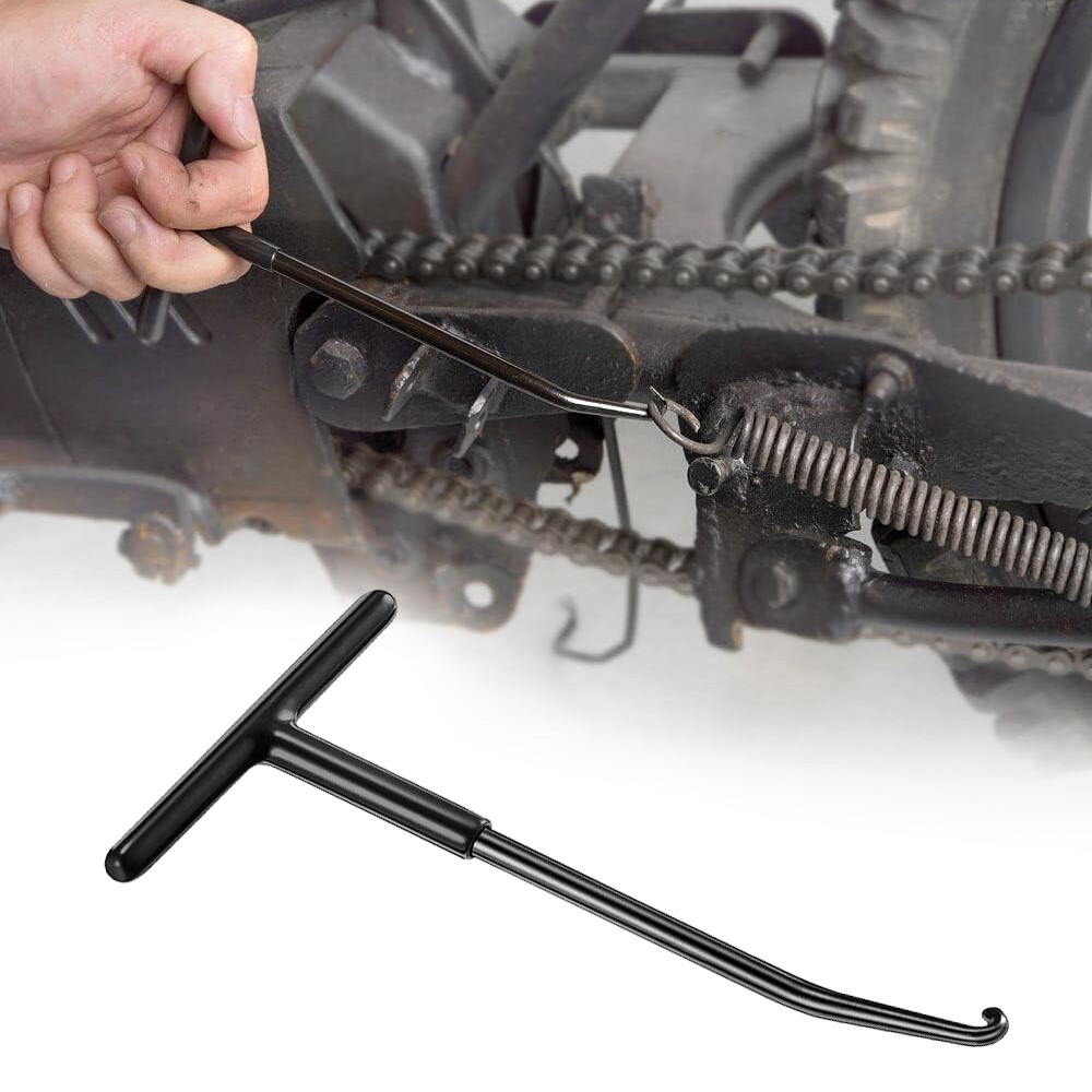 Motorcycle Exhaust Pipe Spring Puller T-Shaped Handle Hook Tool Stainless Steel