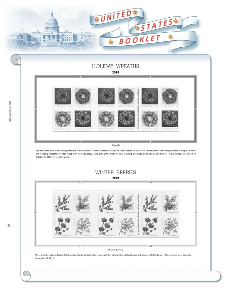 2019 U.S. Regular Issue Singles COMPLETE Supplement (White Ace Alternative)