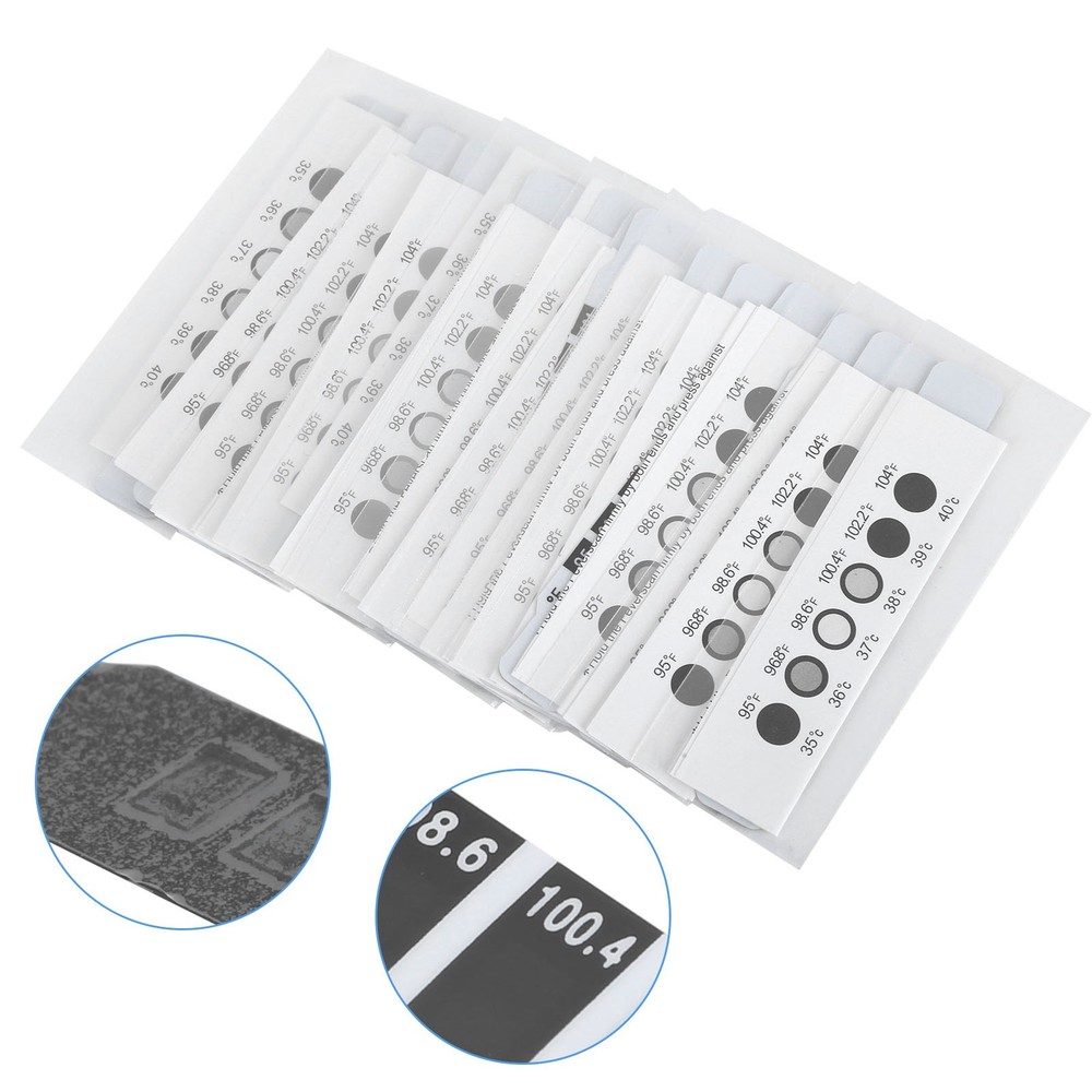 20pcs Reusable Forehead Thermometer Strips For Quick Temperature Measurement For