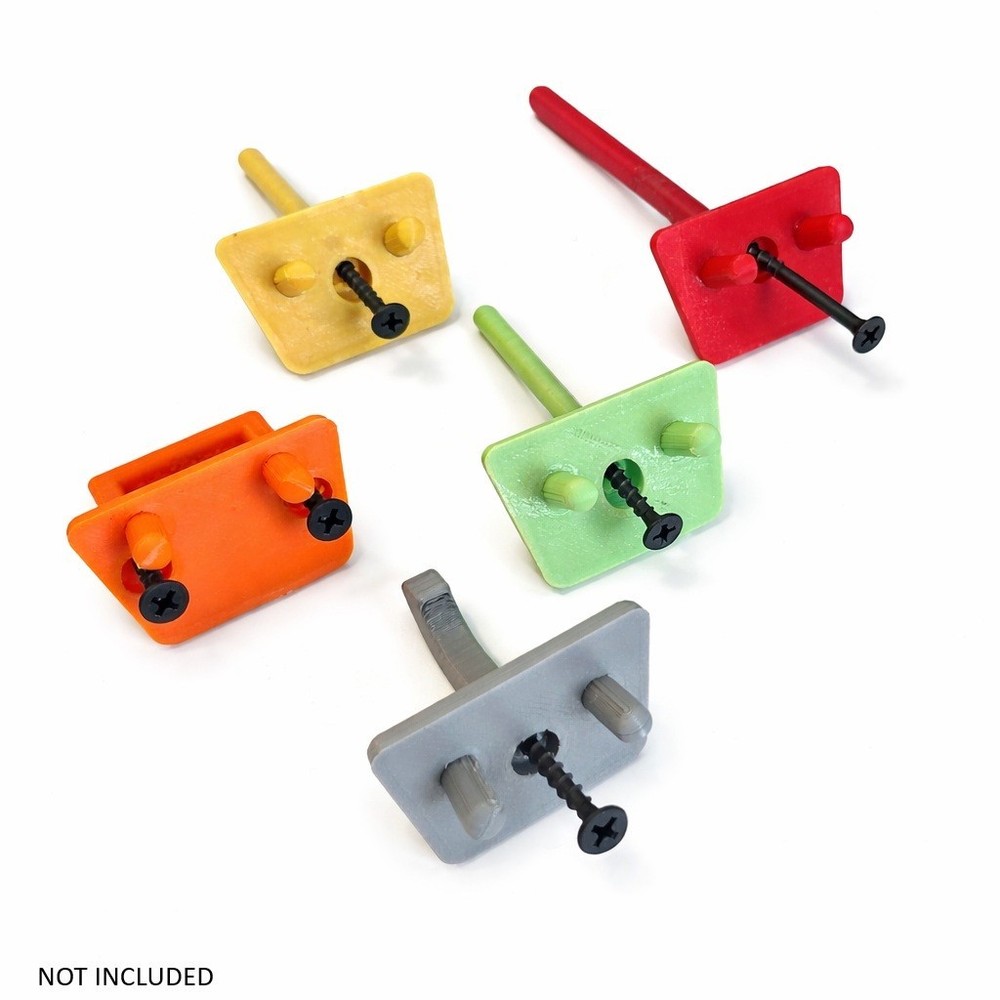 Peg Board Hooks Red Straight Angle LRG Hook x12 NUPEG