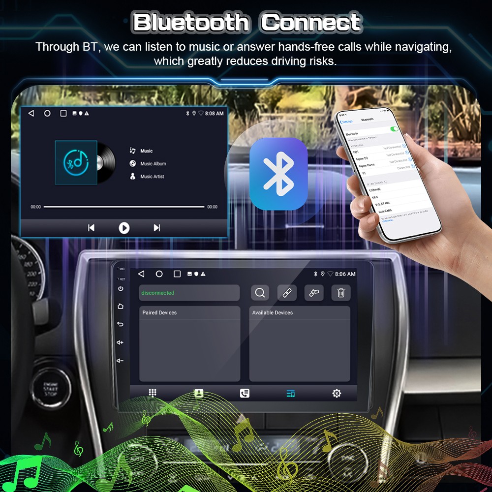 Apple Carplay For Toyota Camry 2015 2016 2017 Car Stereo Radio 10" Android 15