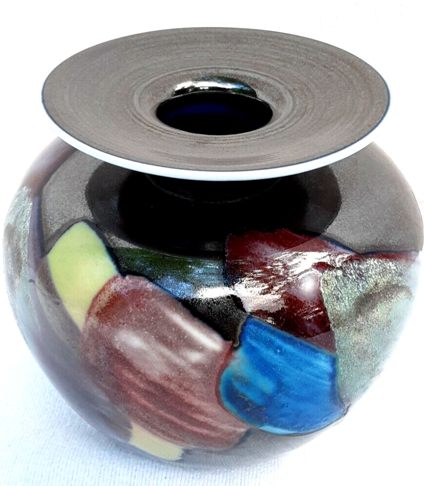 Studio Art Vase 5 1/4" tall signed MAR