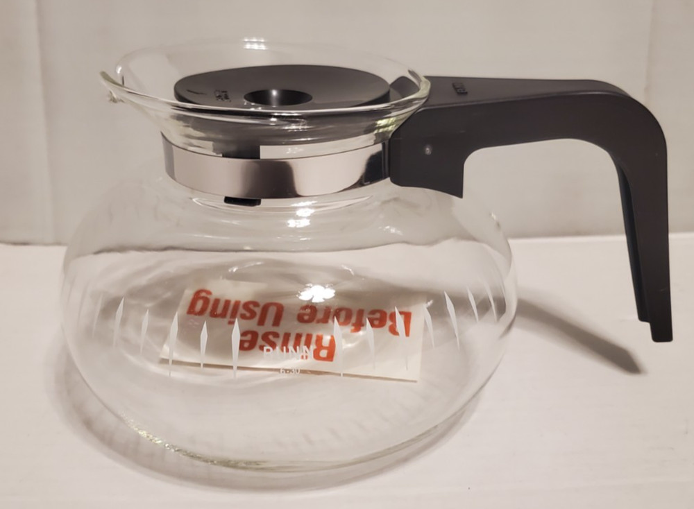 Bunn 8 Cup Replacement Glass Coffee Decanter, Black, Open Box