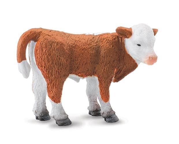 CollectA NIP * Hereford Calf * 88236 Breyer Baby Beef Cow Model Toy Figurine