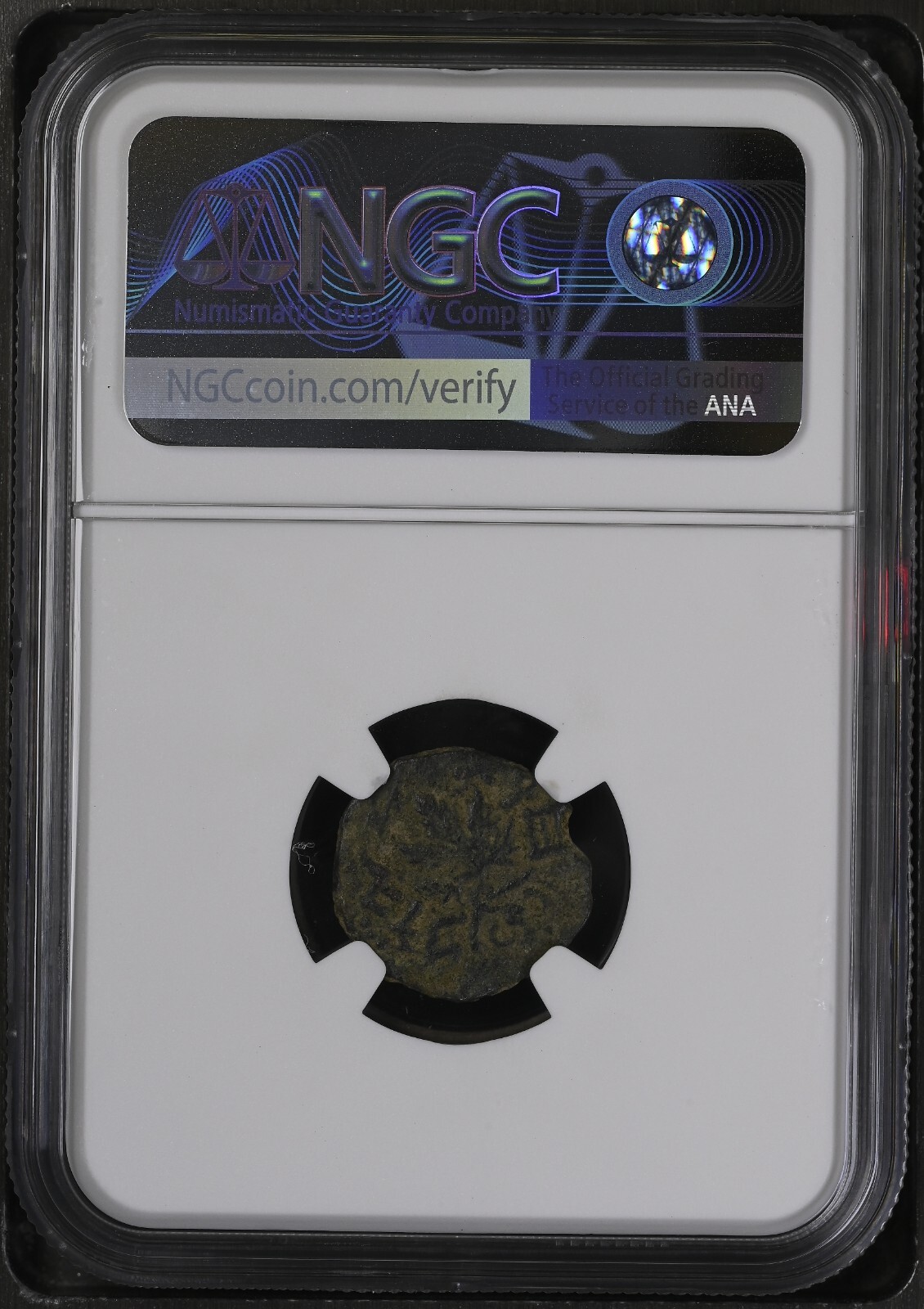 NGC Judean AE Prutah Jewish War / Revolt AD66-70 First Jewish-Roman War - Masada