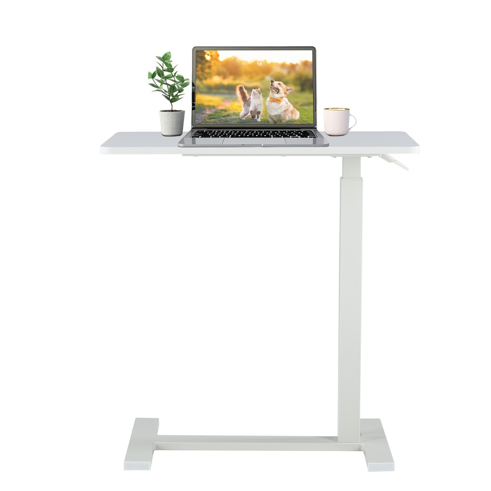 Height Adjustable Bedside Laptop Table with Wheels -Rolling Mobile Standing Desk
